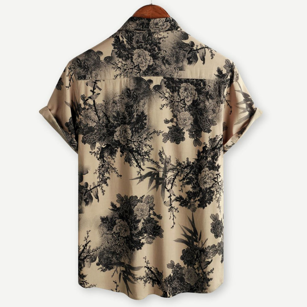 Inkwell Blossom Shirt | Lightweight Floral Top with 4-Way Stretch | Perfect for Casual Comfort 1