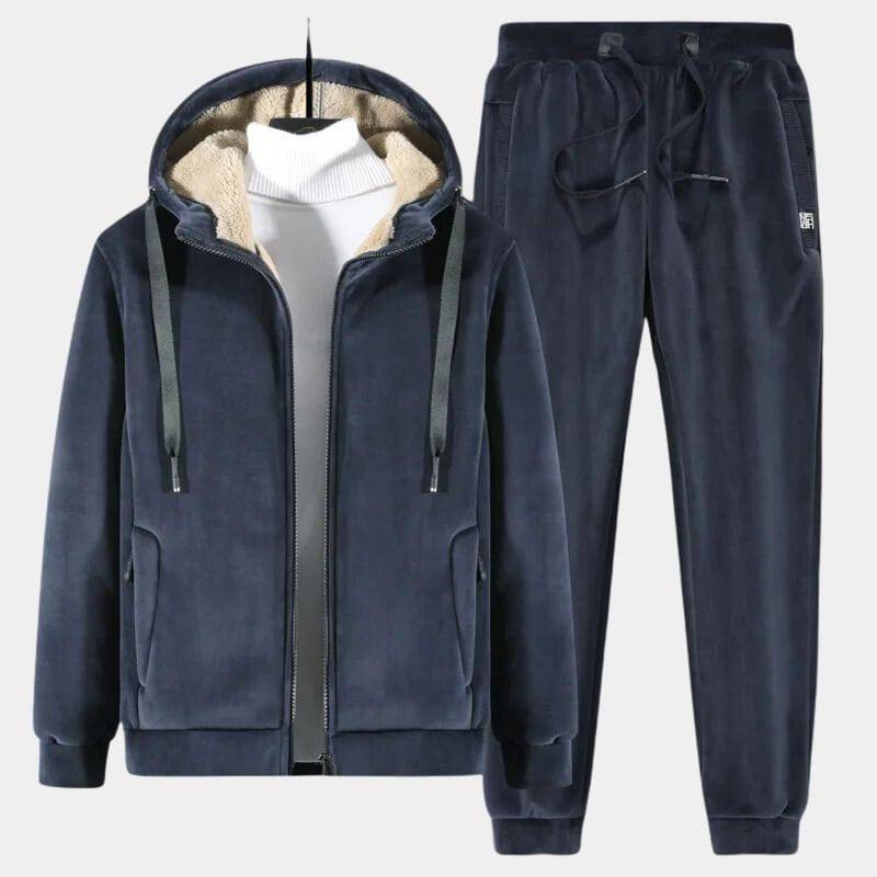 Luvin Blanc | Two-Piece Cotton Cashmere Set with Lamb Velvet Lining | Ultimate Comfort for Lounging and Layering 0