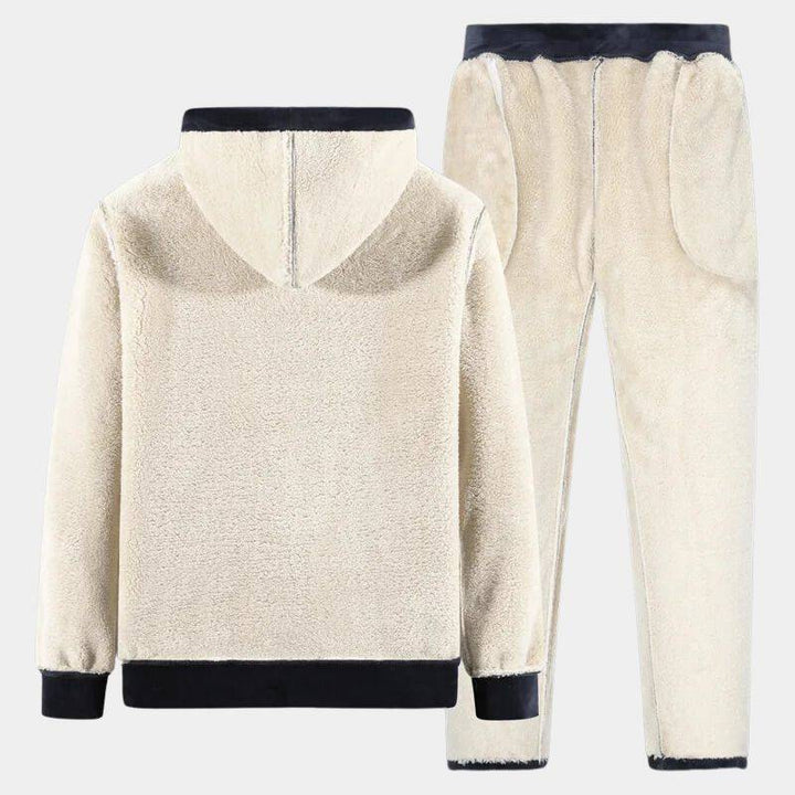 Luvin Blanc | Two-Piece Cotton Cashmere Set with Lamb Velvet Lining | Ultimate Comfort for Lounging and Layering 4