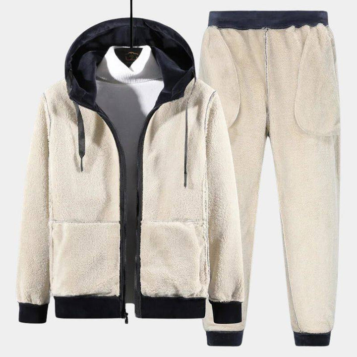 Luvin Blanc | Two-Piece Cotton Cashmere Set with Lamb Velvet Lining | Ultimate Comfort for Lounging and Layering 5