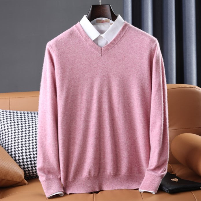 Luxurious Cashmere Blend V-Neck Sweater with Impeccable Fit | Ultra-Soft Comfort in 7 Colors 0