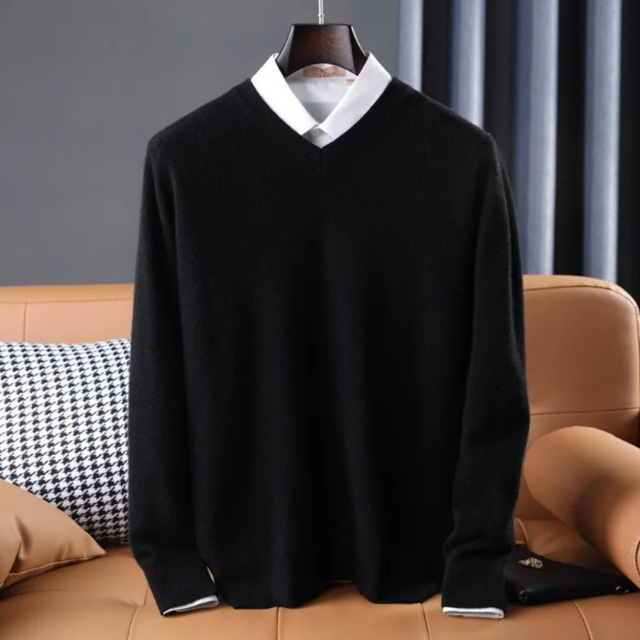 Luxurious Cashmere Blend V-Neck Sweater with Impeccable Fit | Ultra-Soft Comfort in 7 Colors 6