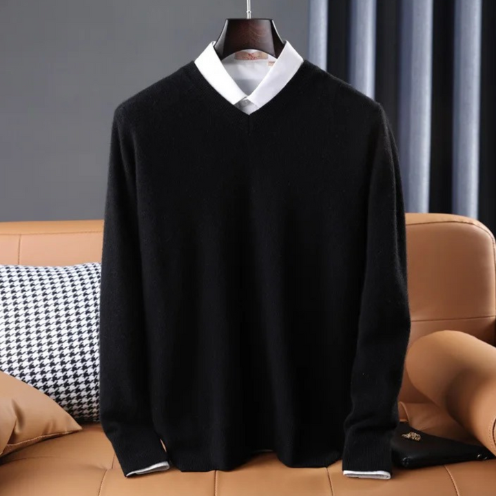 Luxurious Cashmere Blend V-Neck Sweater with Impeccable Fit | Ultra-Soft Comfort in 7 Colors 6