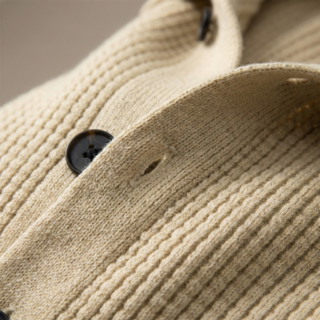 Malta | Knitted Cardigan with Polo Collar Design | Elegant Layering Piece for Casual Style 3