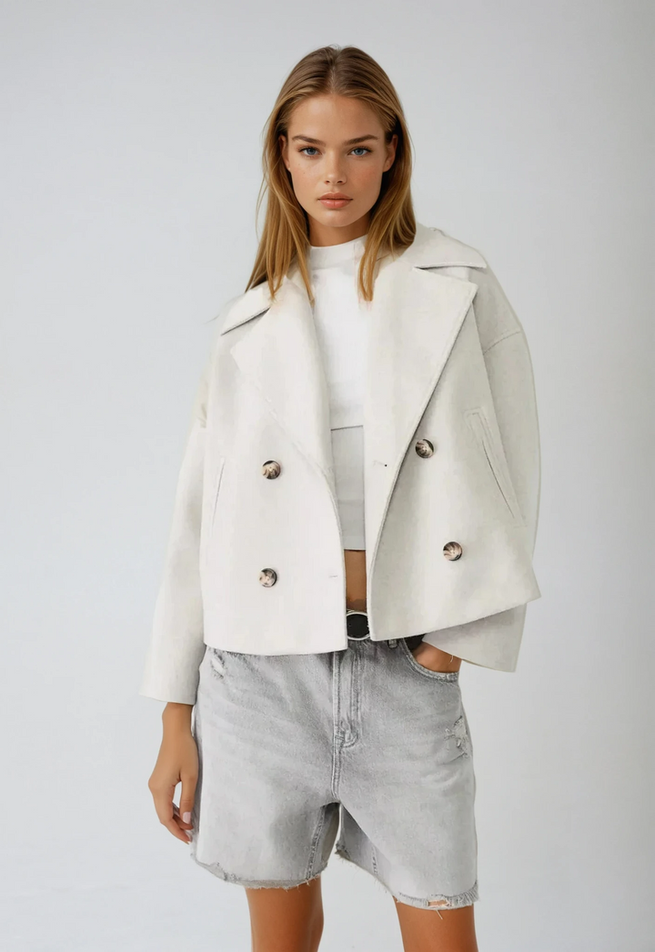Modern Layering | Women's Wool Coat Jacket with Boxy Silhouette | Stylish Comfort for Day to Night 0