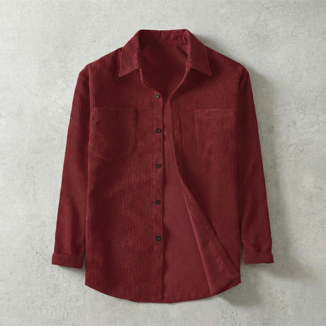 Napoli Collection | Corduroy Lapel Shirt with Premium Cotton Blend | Stylish Casual Wear for Versatile Outfits 0