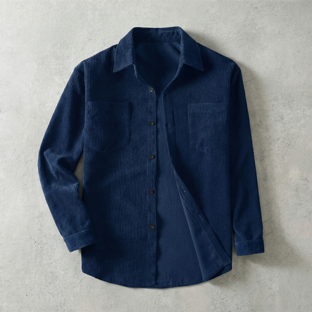 Napoli Collection | Corduroy Lapel Shirt with Premium Cotton Blend | Stylish Casual Wear for Versatile Outfits 1