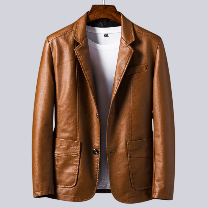 Nightride | Leather Jacket with Smooth Cotton Lining | Lightweight Design for Spring Comfort 0