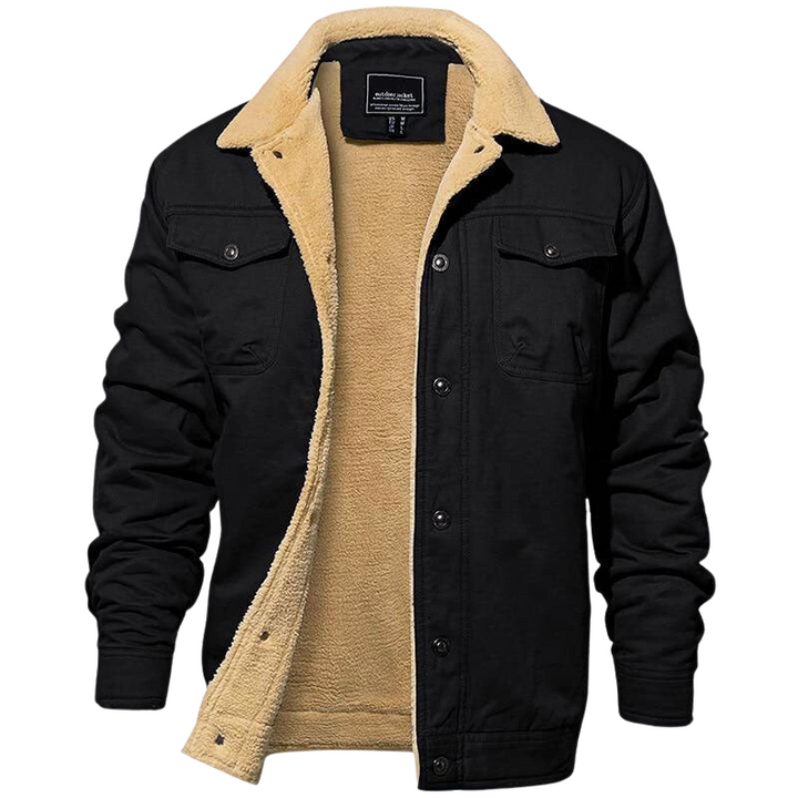 Pilot Jacket | Durable Cotton Canvas with Plush Sherpa Lining | Tailored Fit for Everyday Comfort 0