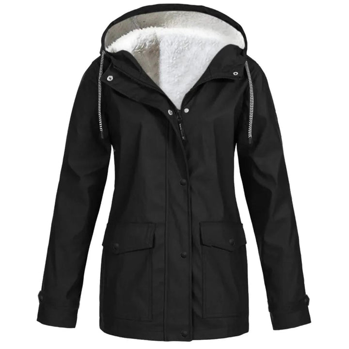 Seasonal Essential | Women's Fleece-Lined Jacket with Hood | Windproof & Stylish Layering for Cold Weather 0