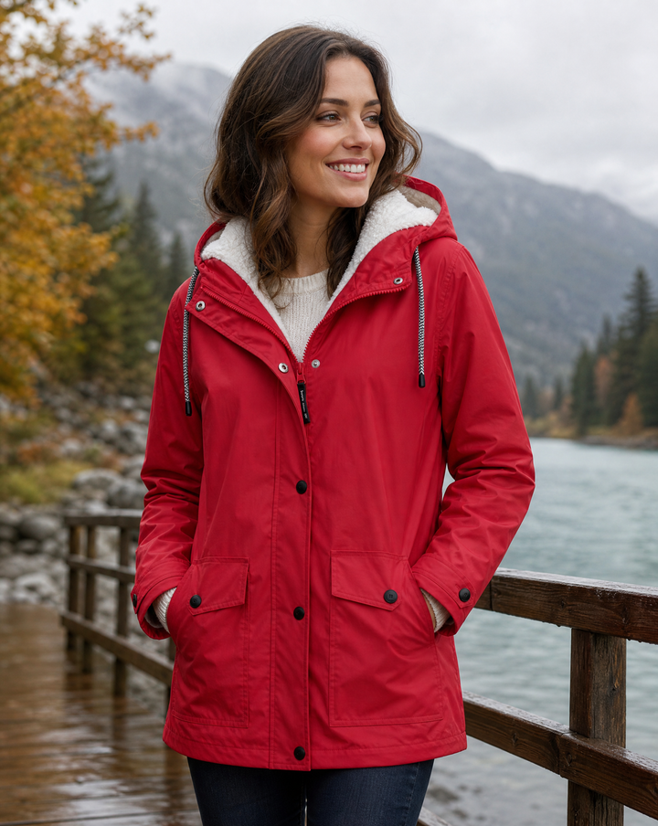 Seasonal Essential | Women's Fleece-Lined Jacket with Hood | Windproof & Stylish Layering for Cold Weather 1