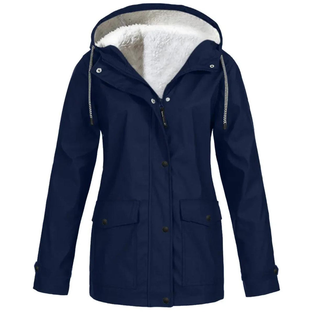 Seasonal Essential | Women's Fleece-Lined Jacket with Hood | Windproof & Stylish Layering for Cold Weather 10