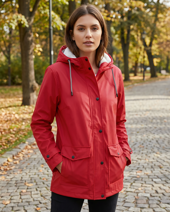 Seasonal Essential | Women's Fleece-Lined Jacket with Hood | Windproof & Stylish Layering for Cold Weather 2