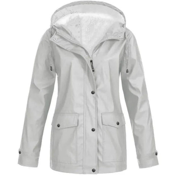 Seasonal Essential | Women's Fleece-Lined Jacket with Hood | Windproof & Stylish Layering for Cold Weather 4