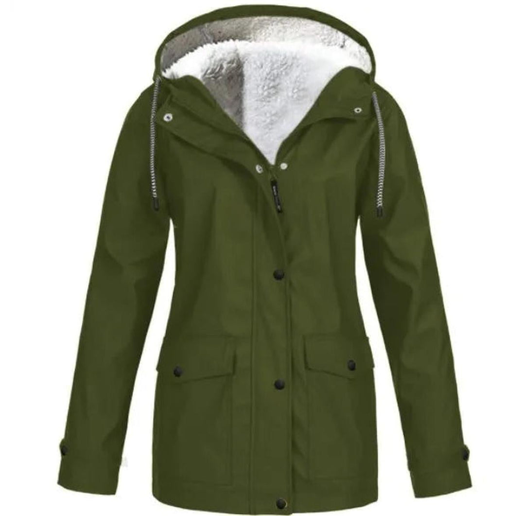 Seasonal Essential | Women's Fleece-Lined Jacket with Hood | Windproof & Stylish Layering for Cold Weather 5