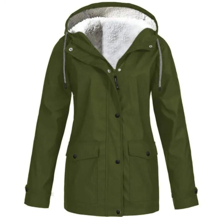 Seasonal Essential | Women's Fleece-Lined Jacket with Hood | Windproof & Stylish Layering for Cold Weather 5