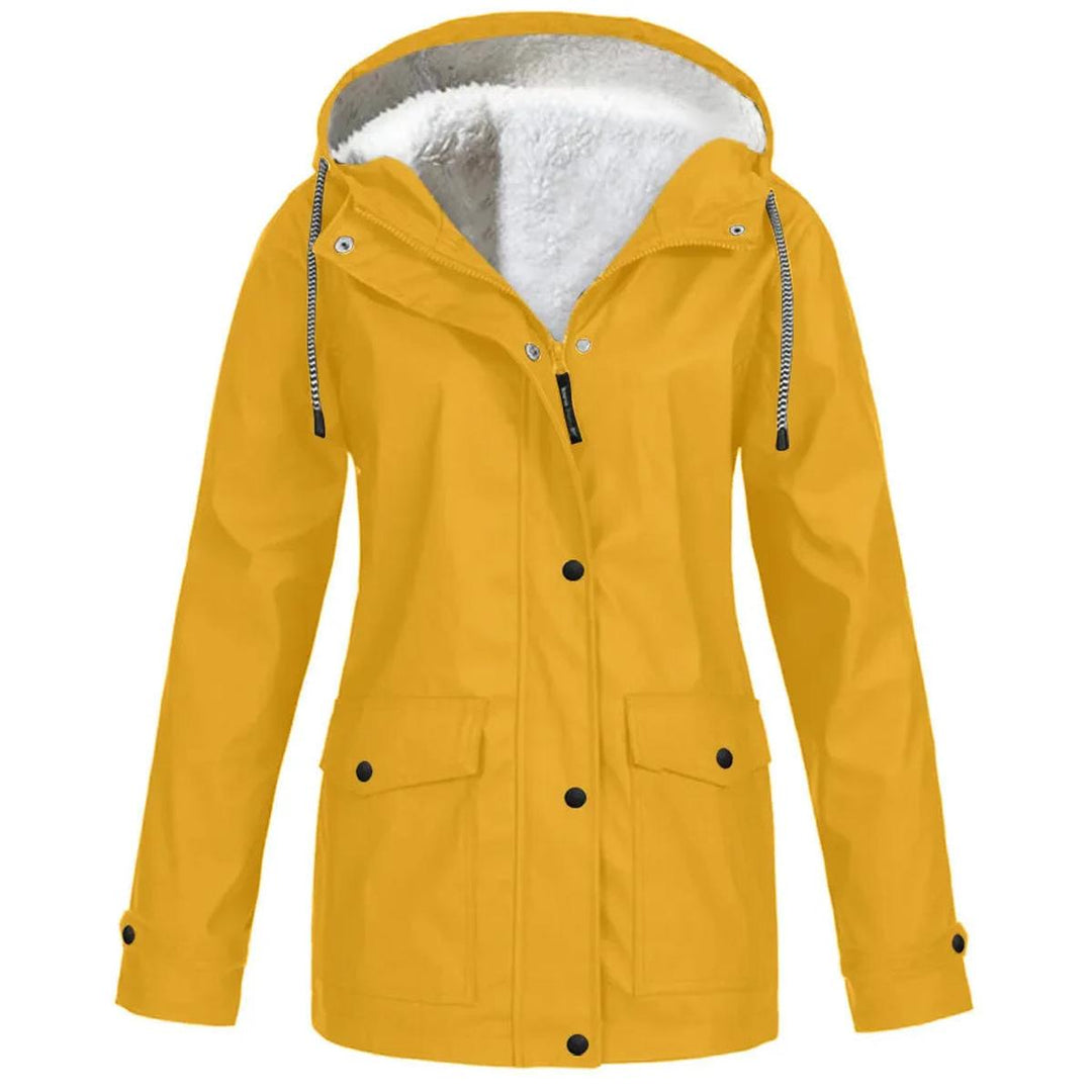 Seasonal Essential | Women's Fleece-Lined Jacket with Hood | Windproof & Stylish Layering for Cold Weather 8