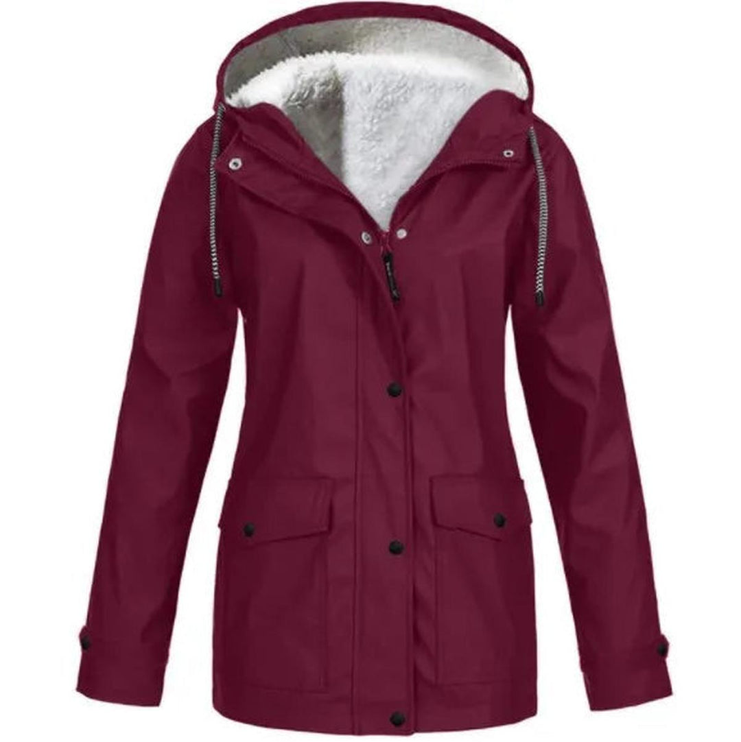 Seasonal Essential | Women's Fleece-Lined Jacket with Hood | Windproof & Stylish Layering for Cold Weather 9