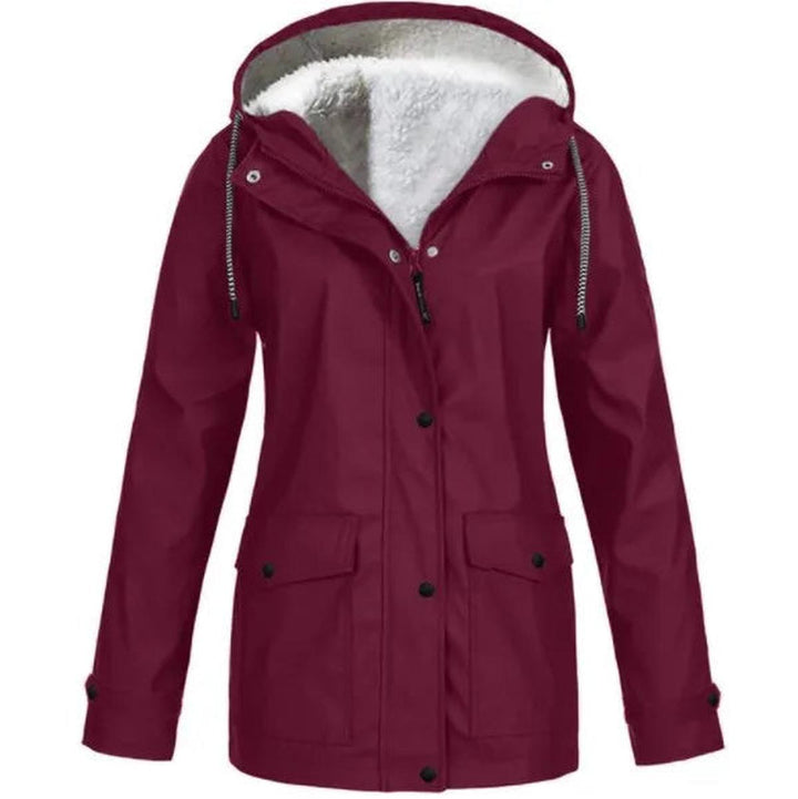 Seasonal Essential | Women's Fleece-Lined Jacket with Hood | Windproof & Stylish Layering for Cold Weather 9