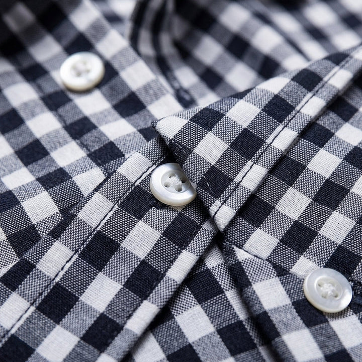Stylish Casual Plaid Shirt with Unique 3D Printed Lapel for Versatile Wear 7