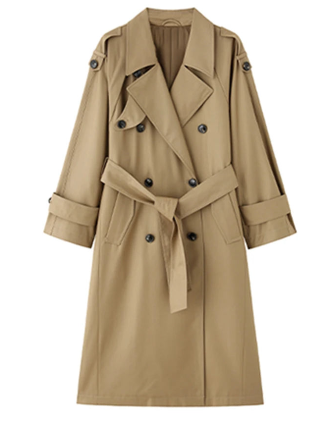 Stylish Trench Coat Women | Oversized Long Design with Detachable Waist Belt | Versatile Outerwear for All Seasons 3