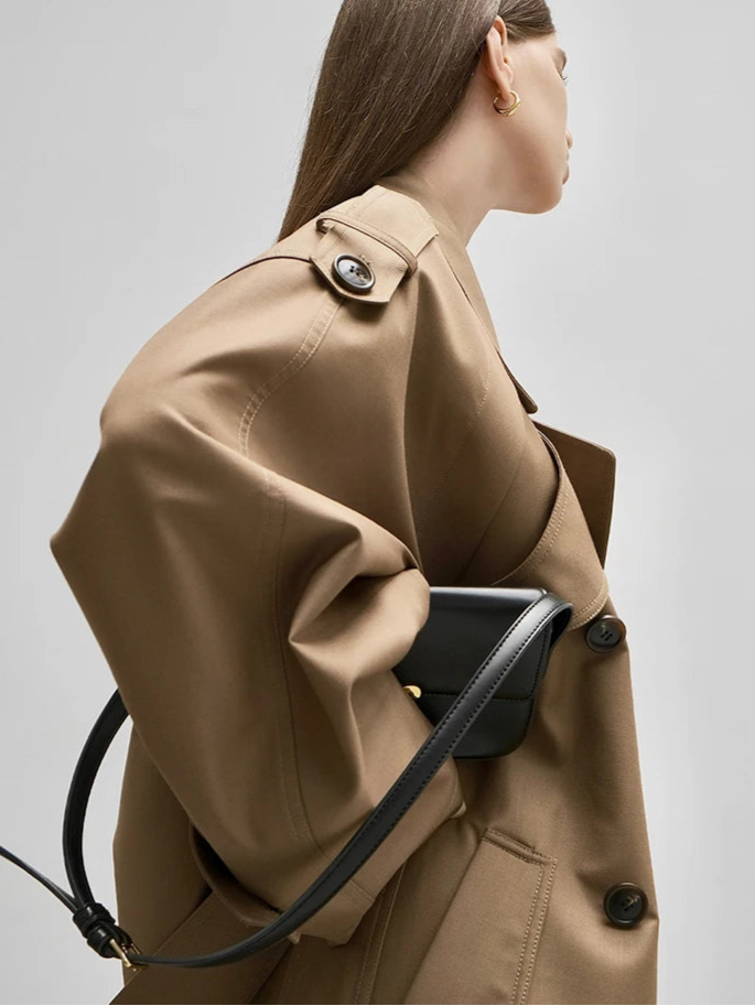 Stylish Trench Coat Women | Oversized Long Design with Detachable Waist Belt | Versatile Outerwear for All Seasons 5