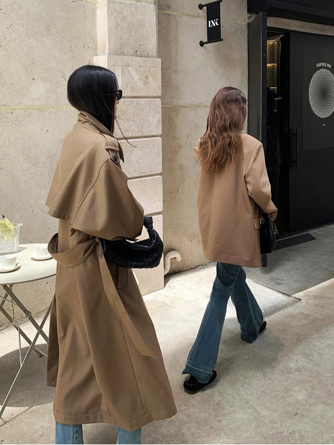 Stylish Trench Coat Women | Oversized Long Design with Detachable Waist Belt | Versatile Outerwear for All Seasons 6