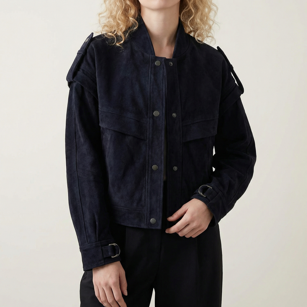 Suede Fleece Jacket | Premium Soft Material with Spacious Pockets | Stylish Layering for Comfort 1