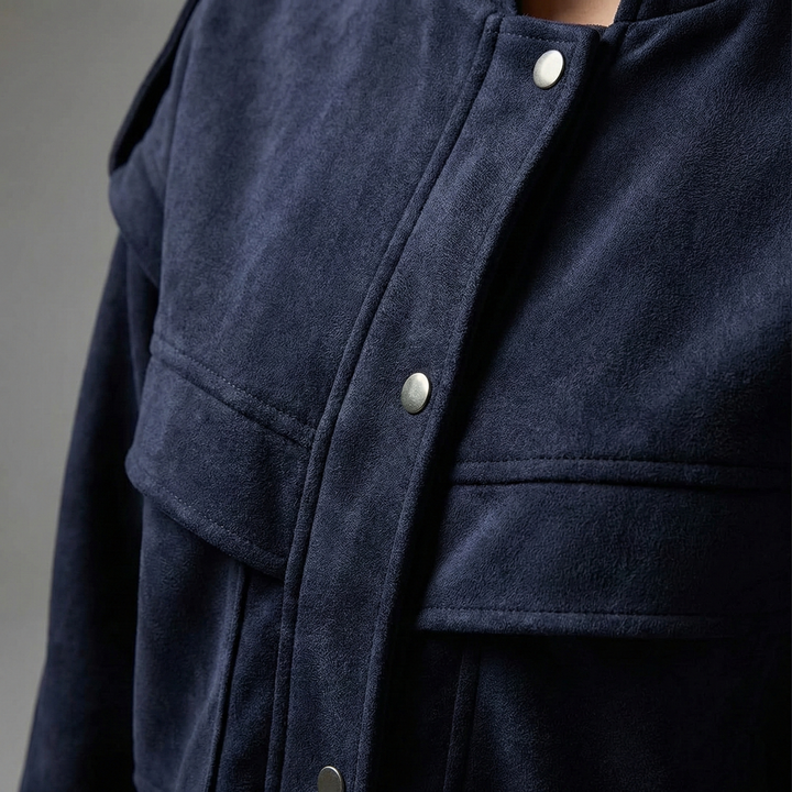 Suede Fleece Jacket | Premium Soft Material with Spacious Pockets | Stylish Layering for Comfort 3