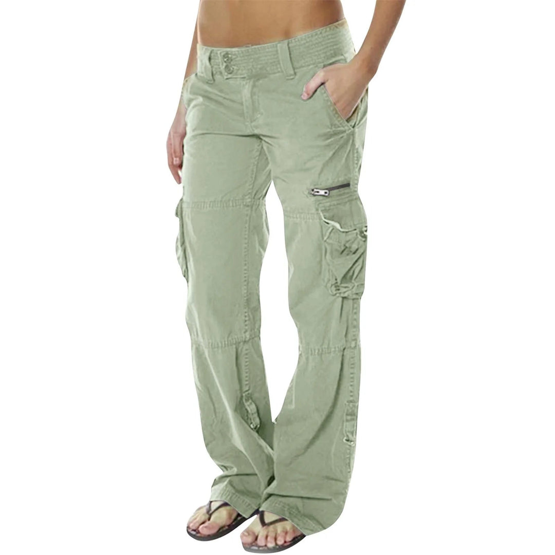 Urban Chic | Black Cargo Pants for Women with Utility Pockets & Drawstring Waist | Comfortable Fit for Everyday Style 0