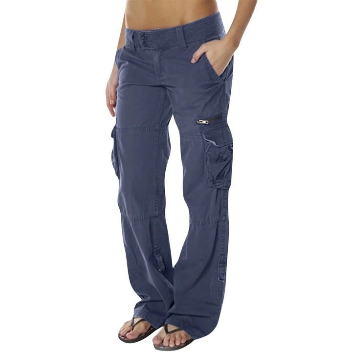 Urban Chic | Black Cargo Pants for Women with Utility Pockets & Drawstring Waist | Comfortable Fit for Everyday Style 3