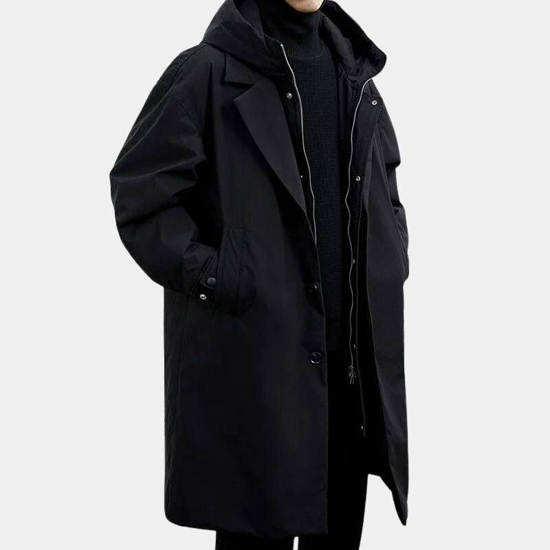 Urban Shield | Men's Trench Coat with Windproof Fabric | Longline Design for Cold Weather Protection 2