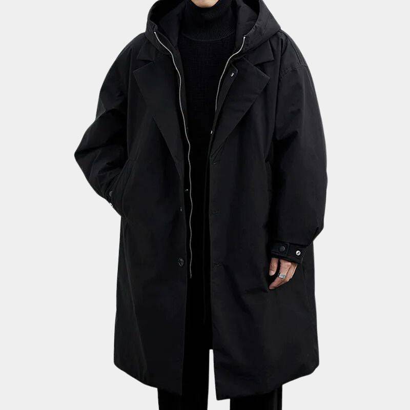 Urban Shield | Men's Trench Coat with Windproof Fabric | Longline Design for Cold Weather Protection 3
