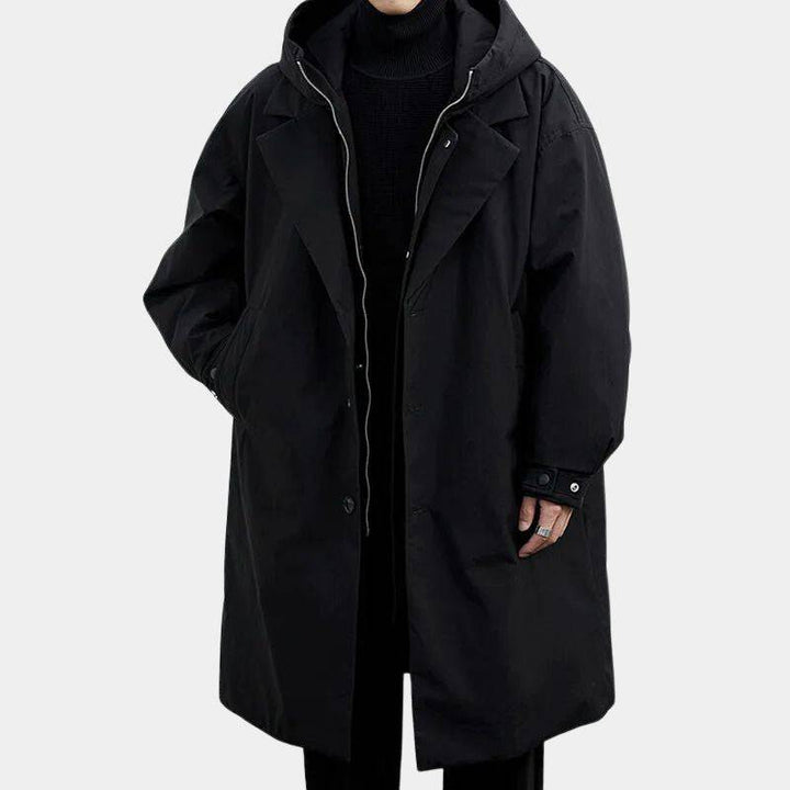Urban Shield | Men's Trench Coat with Windproof Fabric | Longline Design for Cold Weather Protection 3