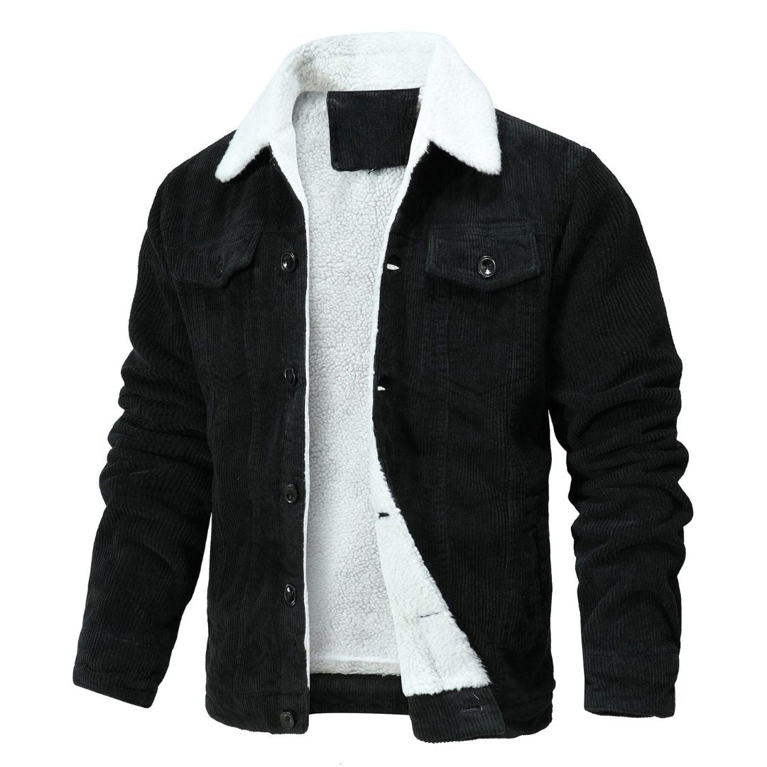 Vintage Charm | Sherpa-Lined Bomber Jacket with Spacious Pockets | Stylish Warmth for Cold Weather 1