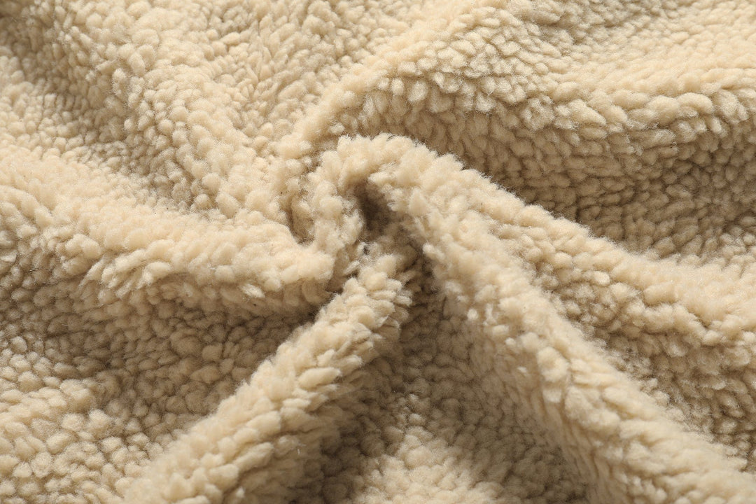 Vintage Charm | Sherpa-Lined Bomber Jacket with Spacious Pockets | Stylish Warmth for Cold Weather 8