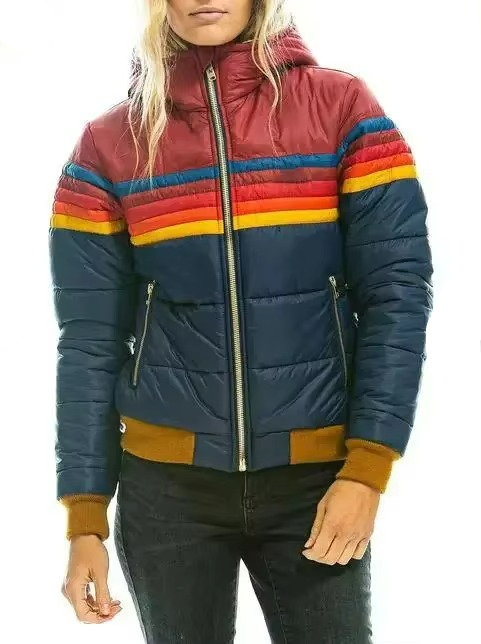 Vintage Style | Women's Puffer Jacket with High Collar & Ribbed Cuffs | Lightweight Insulation for Cold Weather Comfort 0