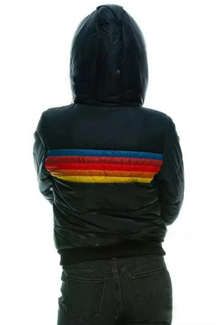 Vintage Style | Women's Puffer Jacket with High Collar & Ribbed Cuffs | Lightweight Insulation for Cold Weather Comfort 3