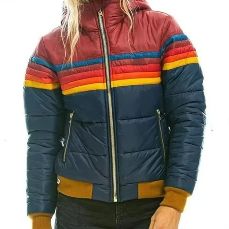 Vintage Style | Women's Puffer Jacket with High Collar & Ribbed Cuffs | Lightweight Insulation for Cold Weather Comfort 7