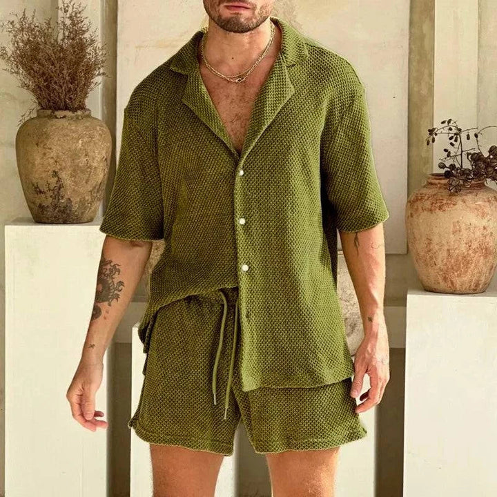 Windsor Collection | Lightweight Two Piece Set with Woven Texture | Stylish Matching Set for Warm Weather Comfort 0
