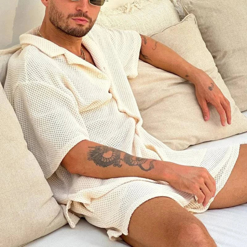 Windsor Collection | Lightweight Two Piece Set with Woven Texture | Stylish Matching Set for Warm Weather Comfort 2