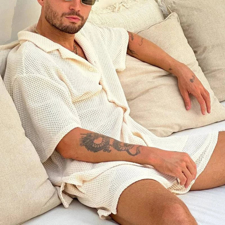 Windsor Collection | Lightweight Two Piece Set with Woven Texture | Stylish Matching Set for Warm Weather Comfort 2
