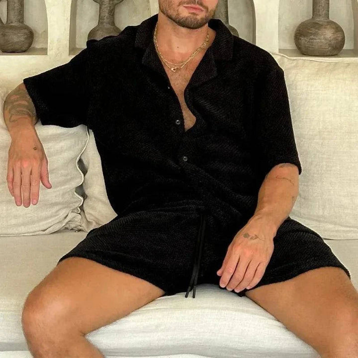 Windsor Collection | Lightweight Two Piece Set with Woven Texture | Stylish Matching Set for Warm Weather Comfort 3