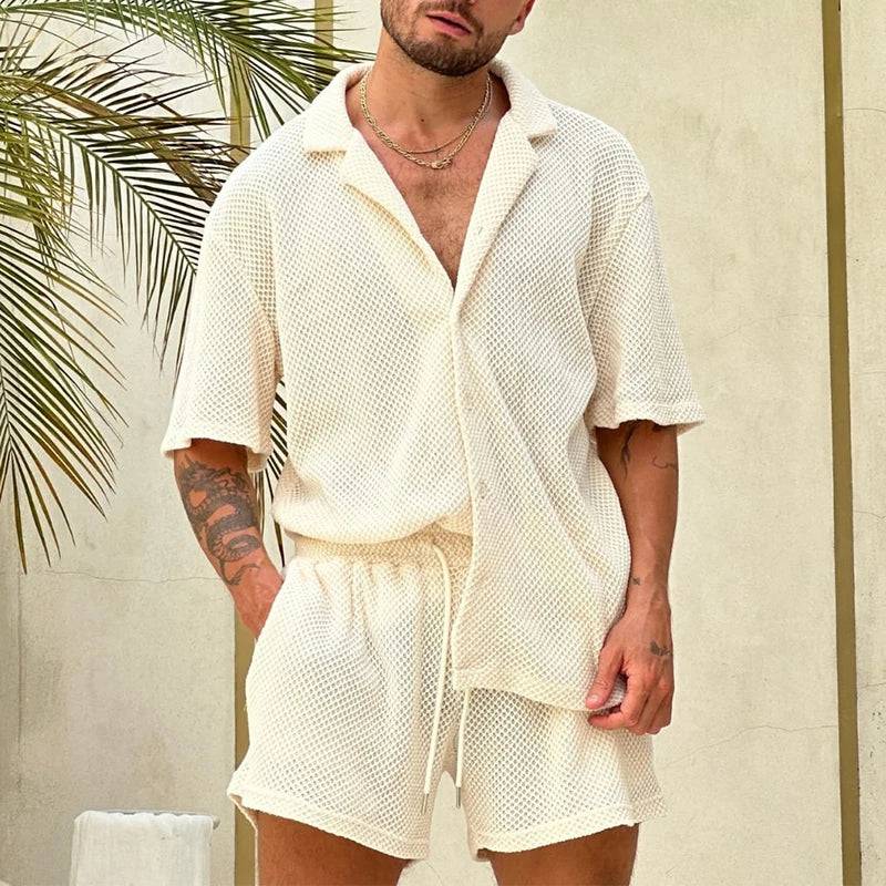 Windsor Collection | Lightweight Two Piece Set with Woven Texture | Stylish Matching Set for Warm Weather Comfort 4