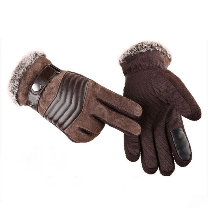 Winter Gloves | Touch Screen Compatible Leather Gloves with Insulation | Adjustable Wrist Strap for Maximum Warmth 1