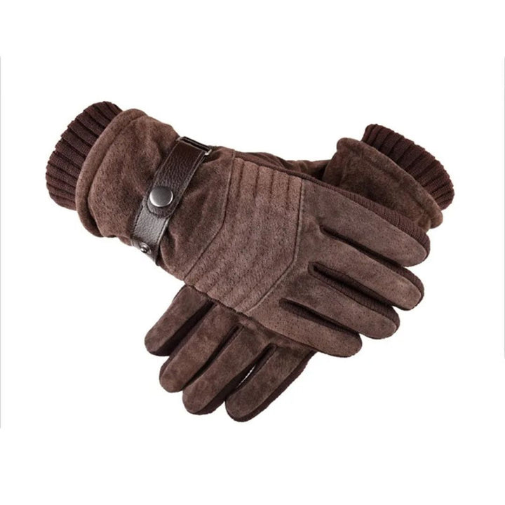 Winter Gloves | Touch Screen Compatible Leather Gloves with Insulation | Adjustable Wrist Strap for Maximum Warmth 2