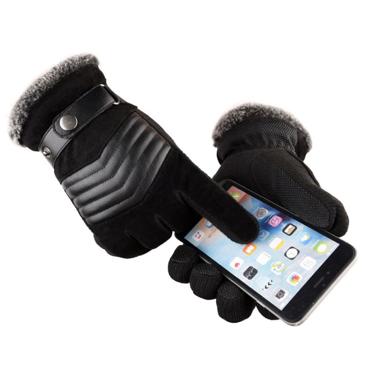 Winter Gloves | Touch Screen Compatible Leather Gloves with Insulation | Adjustable Wrist Strap for Maximum Warmth 3