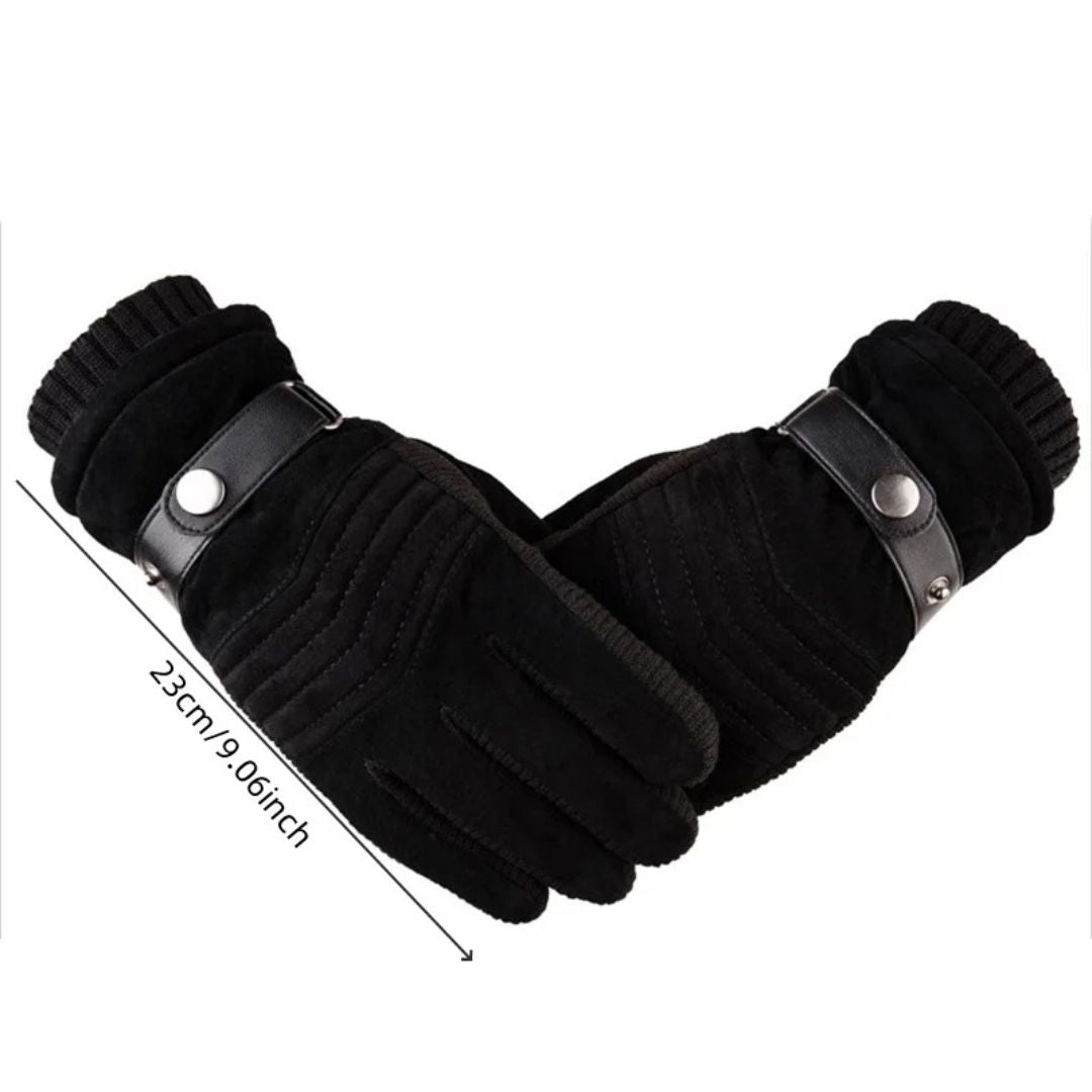 Winter Gloves | Touch Screen Compatible Leather Gloves with Insulation | Adjustable Wrist Strap for Maximum Warmth 4