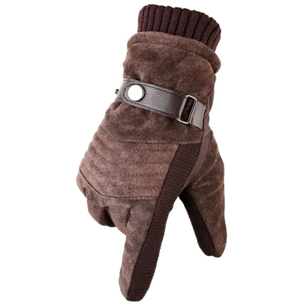 Winter Gloves | Touch Screen Compatible Leather Gloves with Insulation | Adjustable Wrist Strap for Maximum Warmth 5